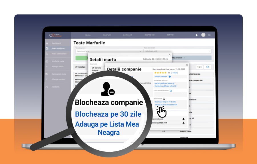 Functie Blocheaza Utilizator